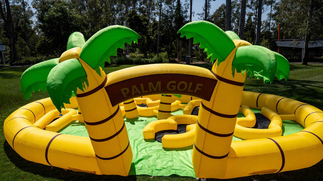Inflatable Palm Tree Mini Golf Course